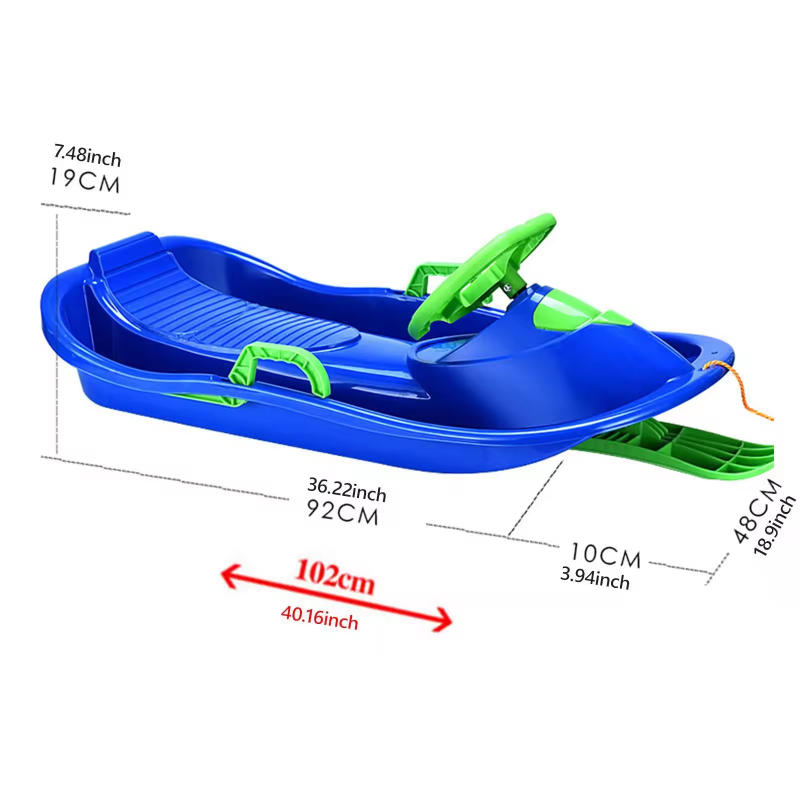 Kids Unique Outdoor Toys - Dziecięce sanie śnieżne z kierownicą i