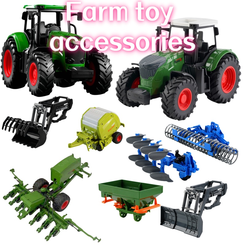 Kids Outdoor Activity Set - Traktor inercyjny 1:24 z odłączanymi akcesoriami,