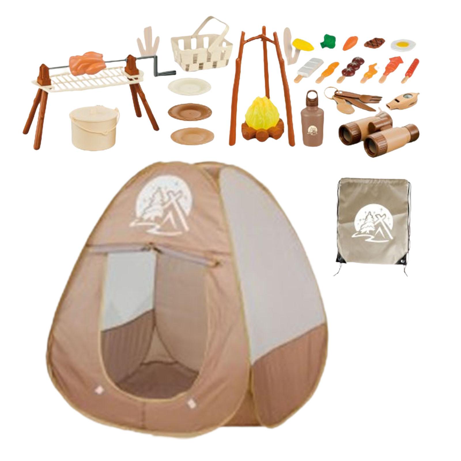 Kids Outdoor Grill Set - 34-częściowy zestaw kempingowy dla dzieci, akcesoria