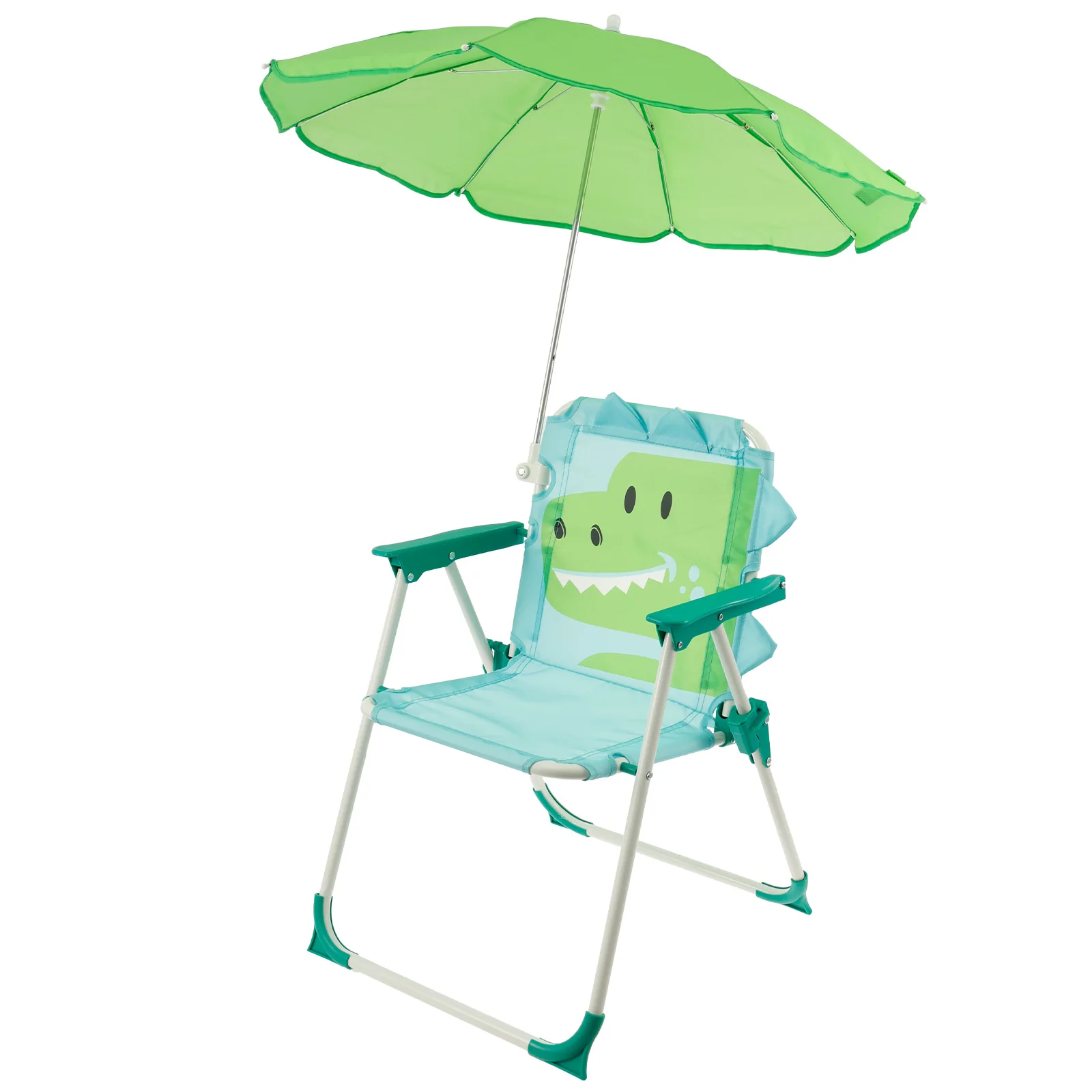 Kids Outdoor Lounge Chair With Umbrella - Składane krzesło plażowe dla dzieci z