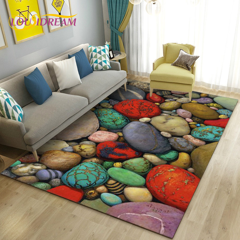 Kids Outdoor Mat Waterproof - 3D kolorowy brukowiec kamienny dywanik, dywanik