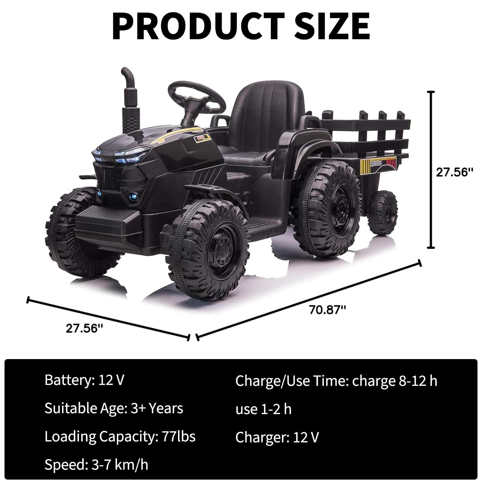 Traktor dla dzieci 12V z przyc – Kids Outdoor Music recenzja i cena
