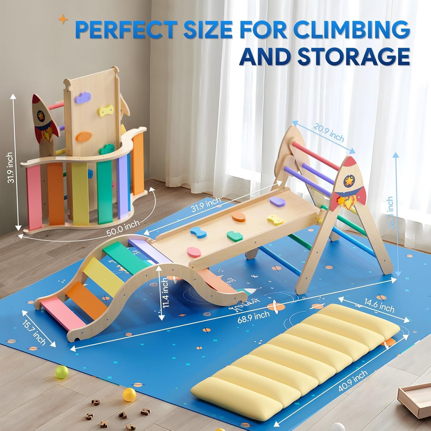 Solidna Drewniana Wszechstronn – Kids Outdoor Climbing Frame recenzja i cena