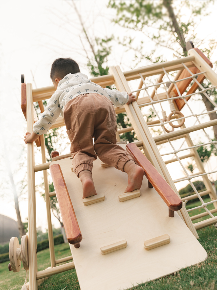 Drewniana drabinka wspinaczkow – Kids Outdoor Climbing Frame recenzja i cena
