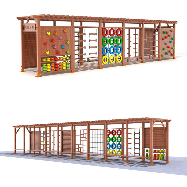 Drewniany zestaw do wspinaczki – Kids Outdoor Climbing Frame recenzja i cena
