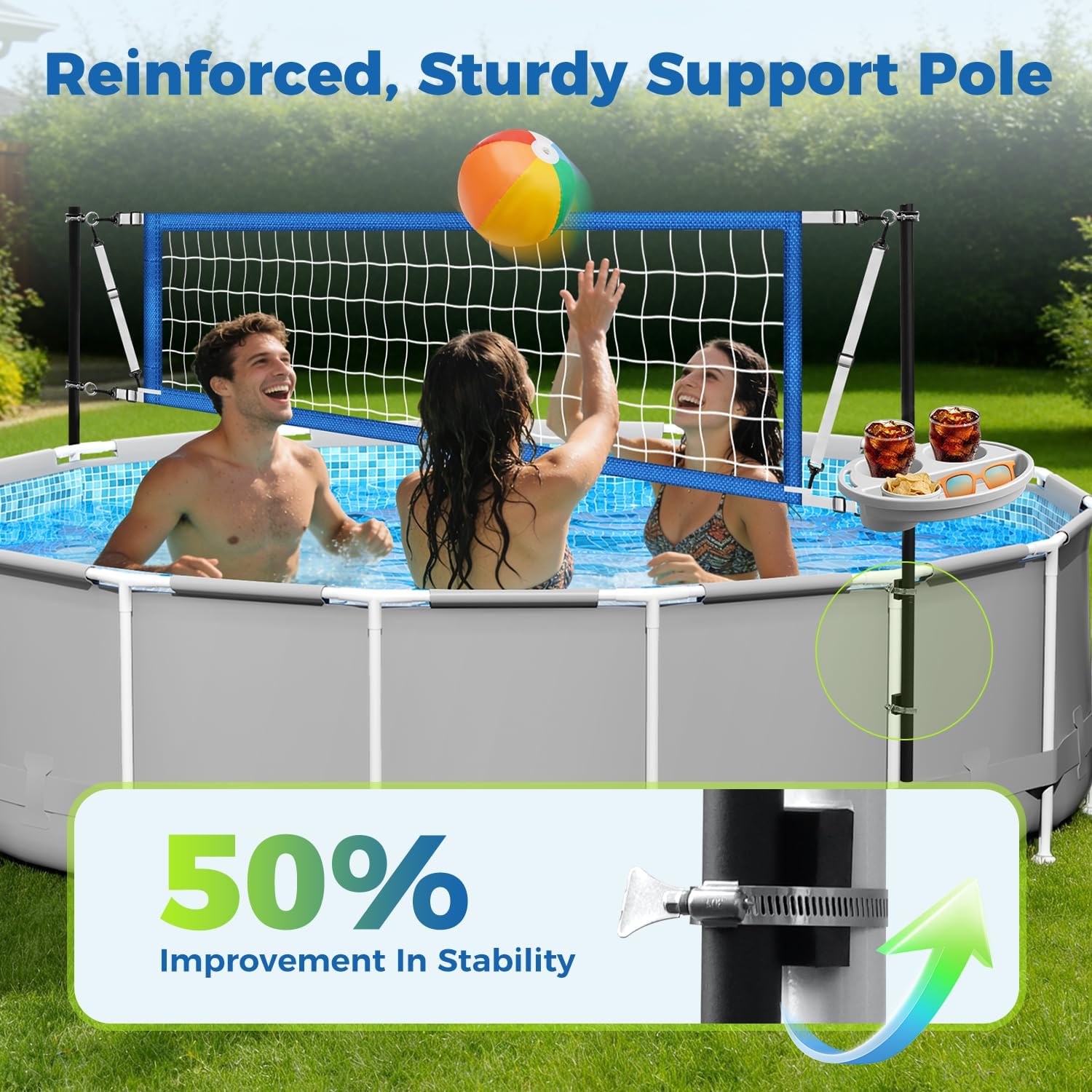 Zestaw do siatkówki wodnej do  – Kids Outdoor Volleyball Net recenzja i cena
